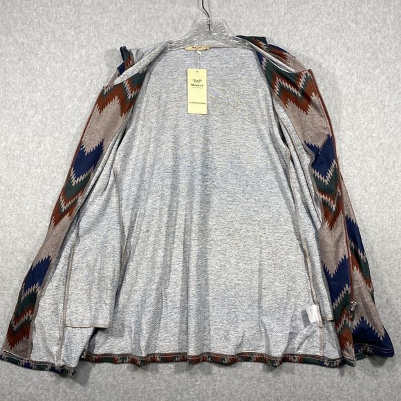 Miusey Women's Medium‎ Zip Up Long Hoodie Jacket Lightweight Tunic Sweatshirt - Picture 7 of 10